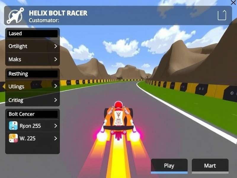 Helix Bolt Racer Multiplayer Race Action