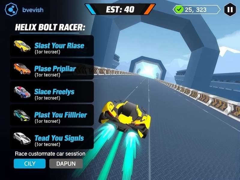 Helix Bolt Racer Game Screenshot